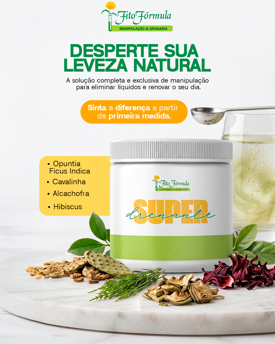 Pote do Superdrenante FitoFórmula em pó dissolvível